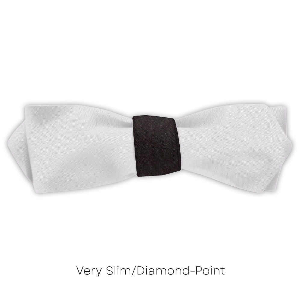 White/Black Charmeuse - Reversible bow ties