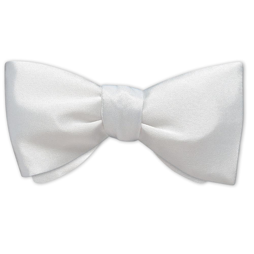 White Charmeuse - bow ties