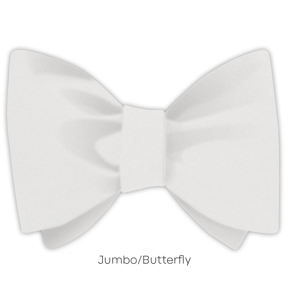 White Charmeuse - bow ties
