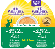 Wellness Can Cat Complete Health Duos Grain Free Pate Chicken & Turkey 2.64oz