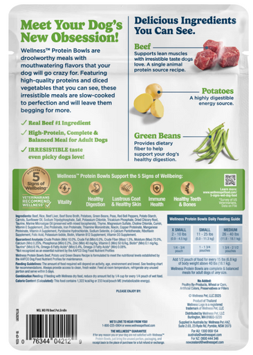 Wellness Wet Dog Protein Bowls Beef, Potato & Green Beans 6.2oz