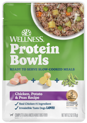 Wellness Wet Dog Protein Bowls Chicken, Potato & Peas 6.2oz