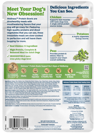 Wellness Wet Dog Protein Bowls Chicken, Potato & Peas 6.2oz