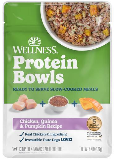 Wellness Wet Dog Protein Bowls Chicken, Quinoa & Pumpkin 6.2oz