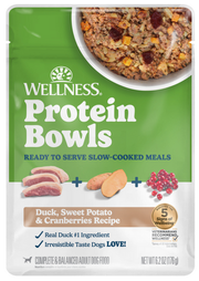 Wellness Wet Dog Protein Bowls Duck, Sweet Potato & Cranberries 6.2oz