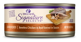 Wellness Signature Selects Shredded Chicken Beef Cat Food 5.3oz by Pet Food Warehouse