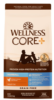 Wellness CORE+ Dry Cat Hairball Chicken 4.75lb