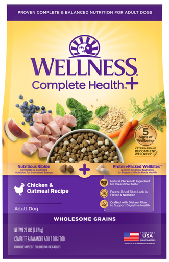 Wellness Complete Health+ Wellbites Chicken & Oatmeal Recipe 20lb