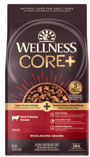 Wellness CORE+ Wholesome Grains Beef & Barley 4lb