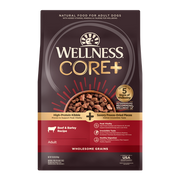 Wellness CORE+ Wholesome Grains Beef & Barley 18lb