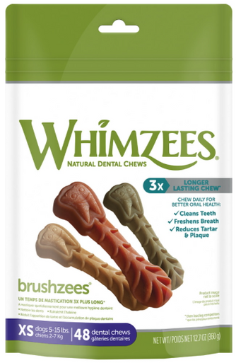 Dog Treat - Whimzees Toothbrush Dental Chew XSmall by Homeportonline