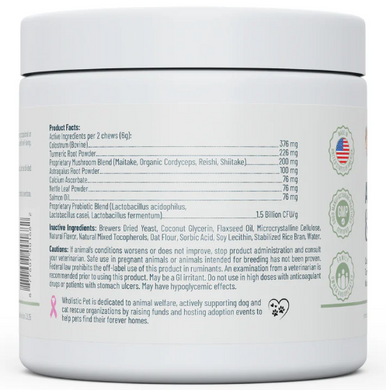 Wholistic Pet Organics Allergy & Immune Mushroom Soft Chews 90ct