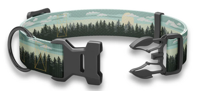 Wingo Coosa Dog Collar Dark Timber Small