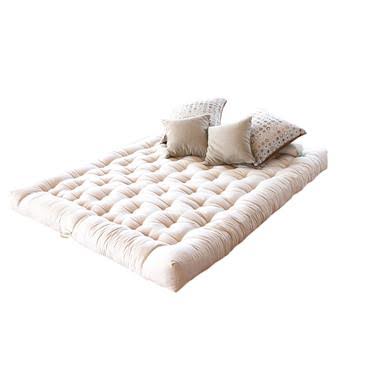 White Lotus Organic Cotton & Wool Boulder Mattress in Cream Color
