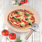 Pizza Stone 15" With Cutter by Homeportonline