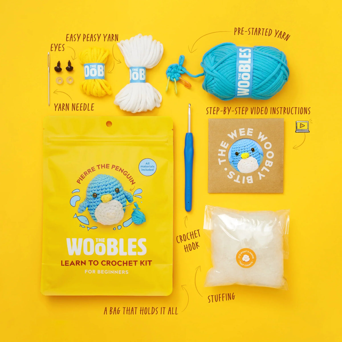 The Woobles Learn to Crochet Kits
