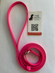 Waggle Woof & Wander Biothane Dog Slip Lead Hot Pink 3/8 6'