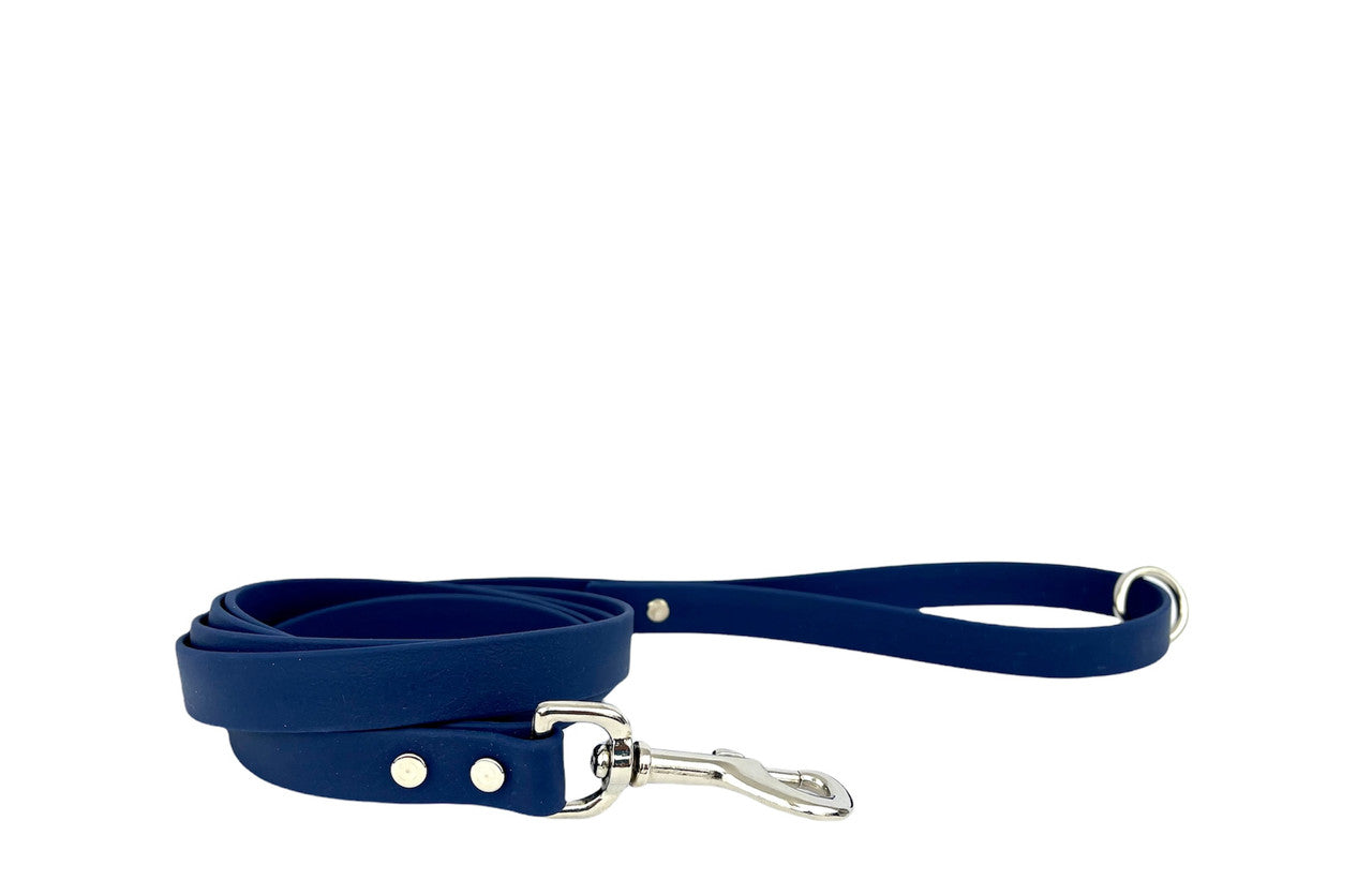 Waggle Woof & Wander Biothane Dog Lead Dark Blue 3/4 6' by Pet Food Warehouse