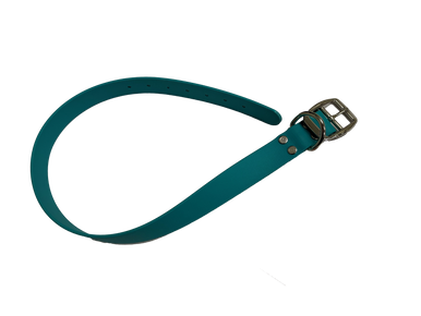 Waggle Woof & Wander Biothane Dog Collar Teal 3/4 Extra Small 11.75-16.25