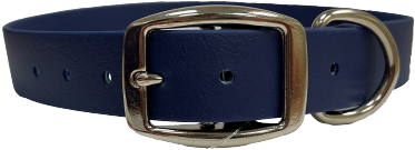 Waggle Woof & Wander Dog Collar 3/4 Large 17.75-22.25 Dark Blue