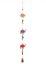 Hanging Decor - Beads & Bells Painted Elephant by Homeportonline