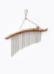 Wind Chime - Aluminum on Driftwood 15"L by Homeportonline