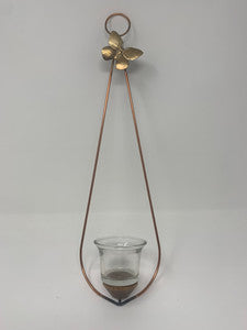 Glass Plant & Candle Holder