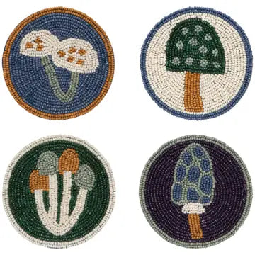 Glass Beaded Coasters Set of 4