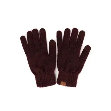 C.C. Heather Plain Knit Gloves