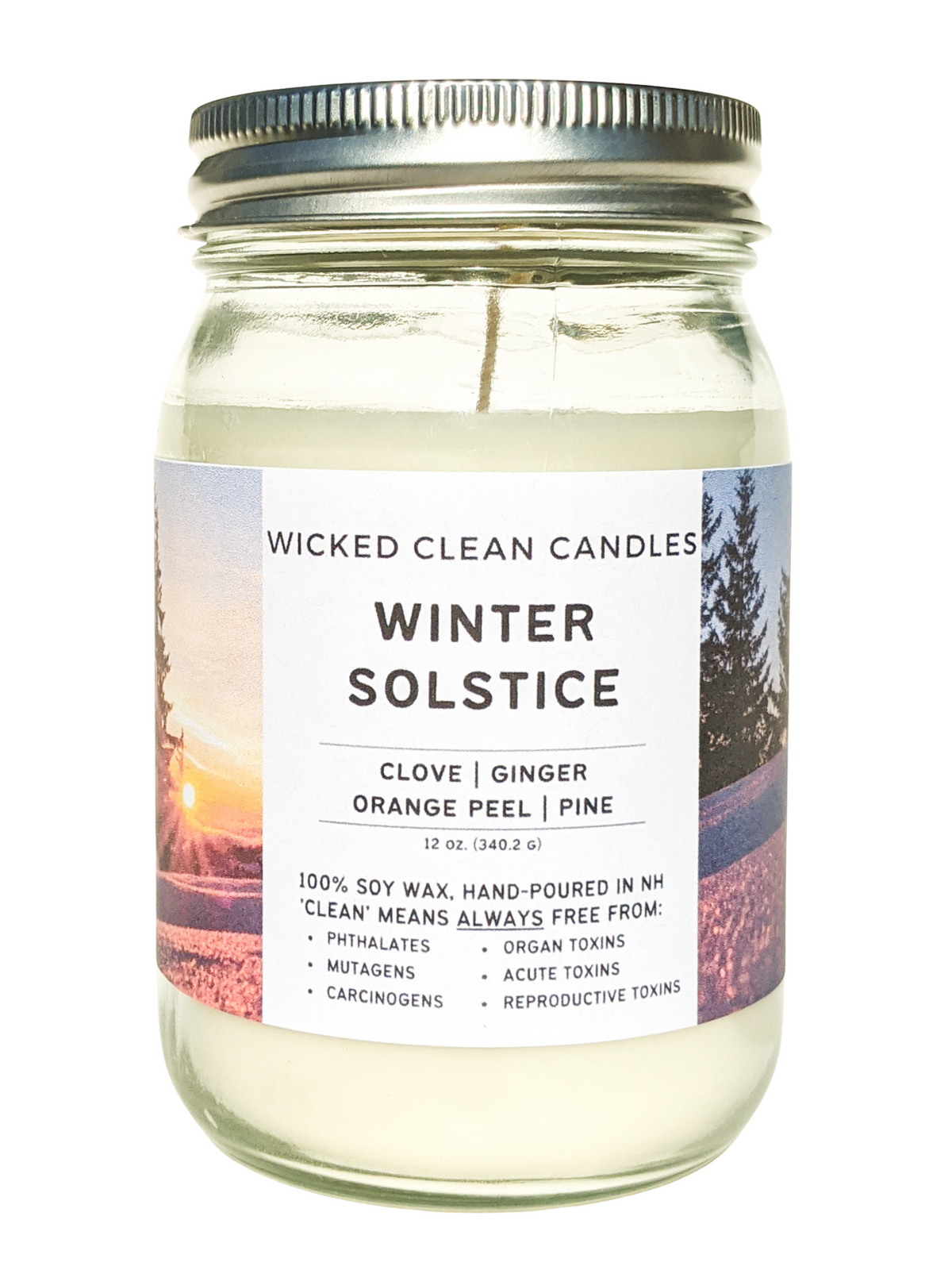 12 oz Jar Soy Candles - Wicked Clean Candles