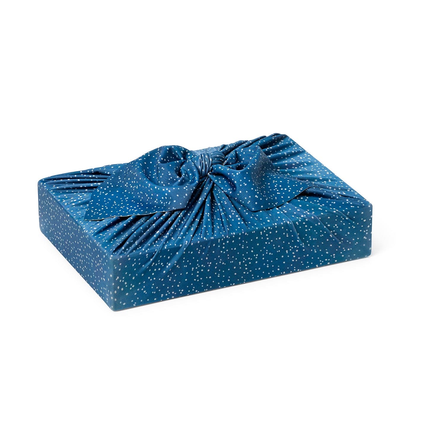 Set of 3 (S, L, XL) Reusable Cloth Furoshiki Gift Wrap | Holiday Shapes & Deep Blue by Shiki Wrap