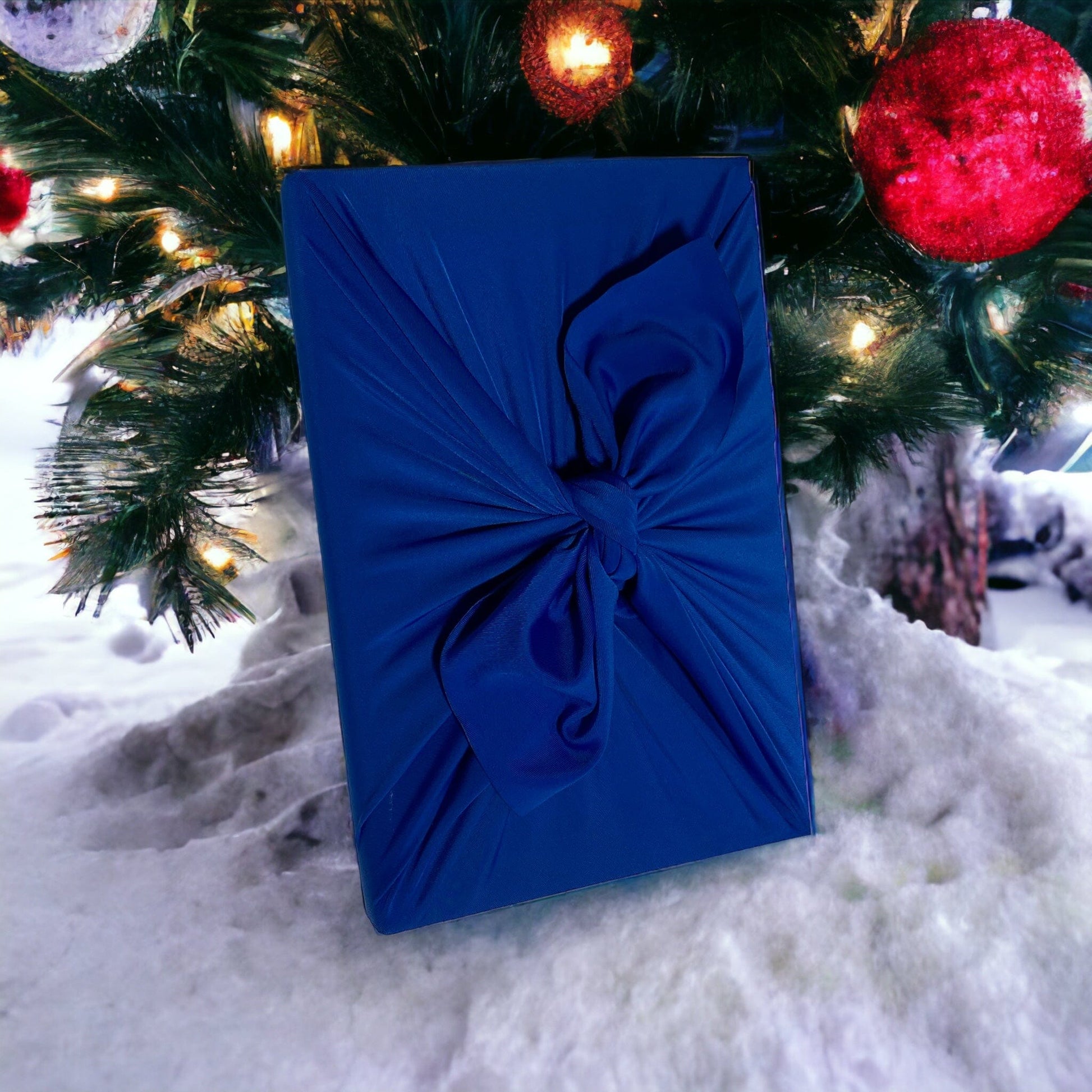 Small Reusable Cloth Furoshiki Gift Wrap | Deep Blue by Shiki Wrap