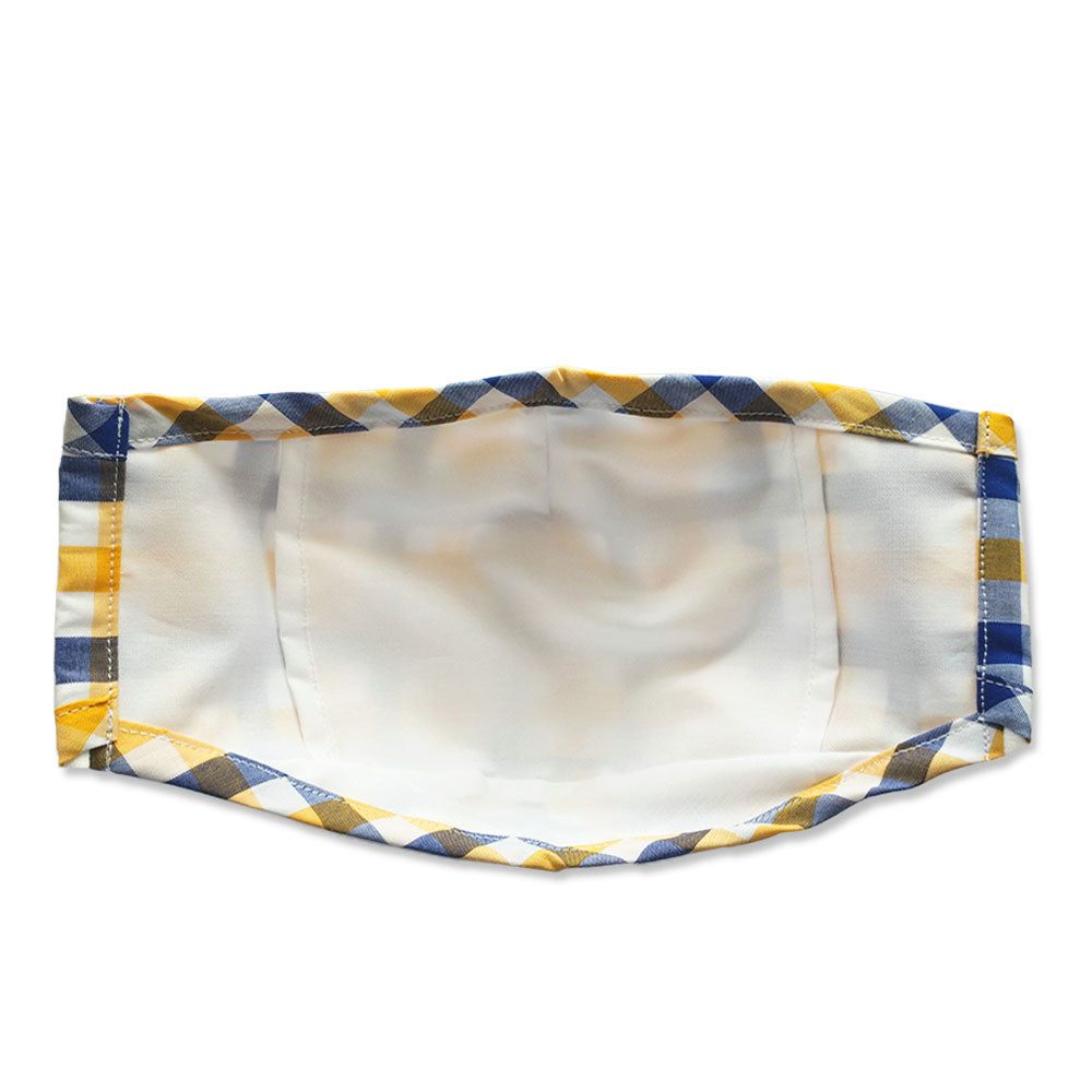 Visage Plaid Blue/Yellow Face Mask