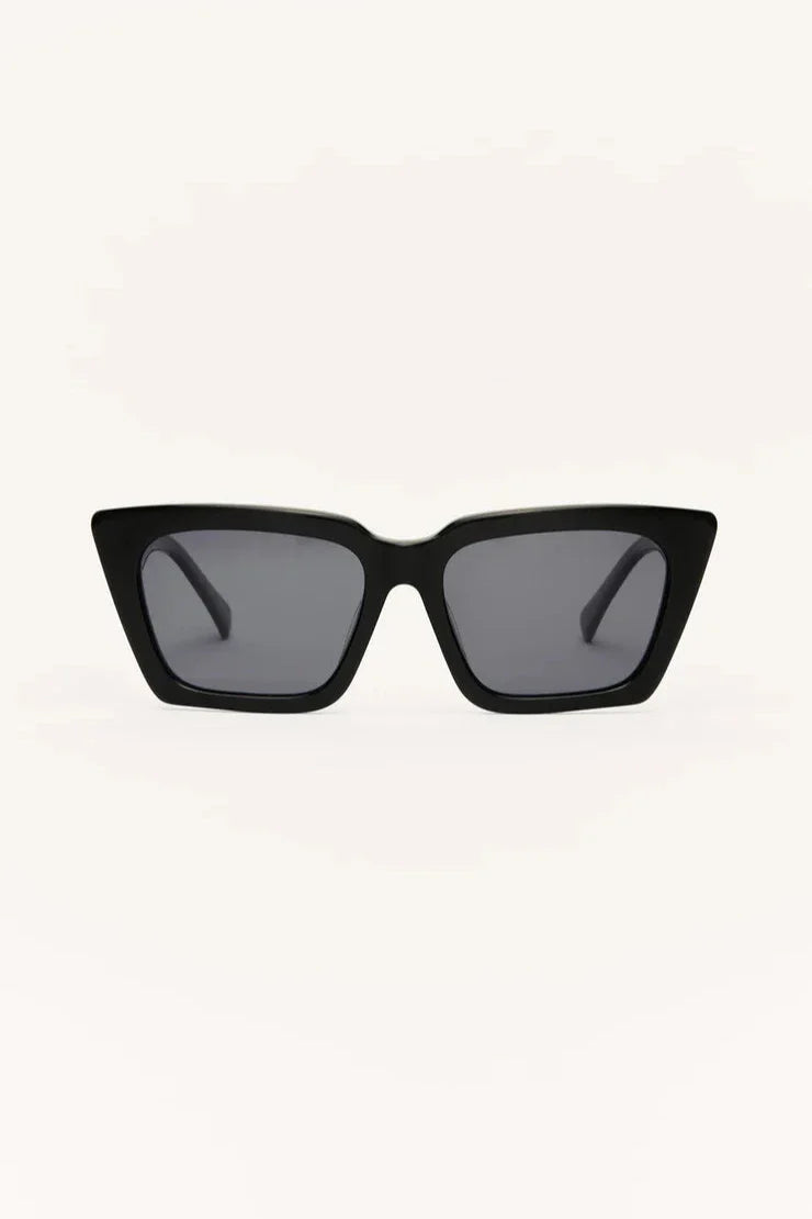 Z Supply Feel Good Polarized Sunglasses – Polished Black/Grey by Dear Lucy