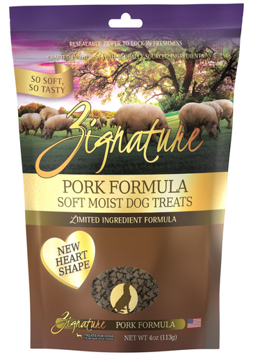 Zignature Soft Moist Treats For Dog Pork 4oz-
