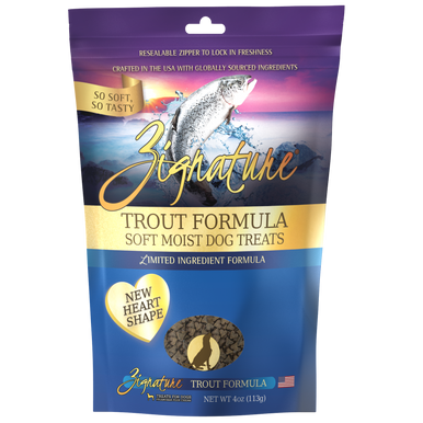 Zignature Soft Moist Treats For Dog Trout 4oz-