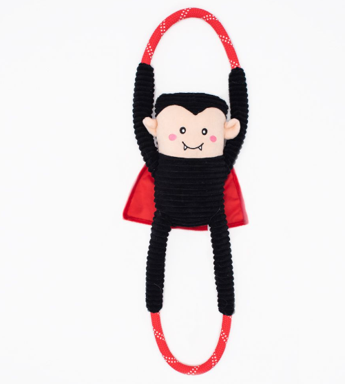 Zippy Paws Halloween RopeTugz Dracula by Pet Food Warehouse
