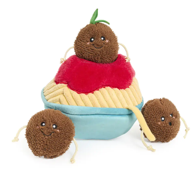Zippy Paws Spaghetti and Meatballs Burrow Dog Toy