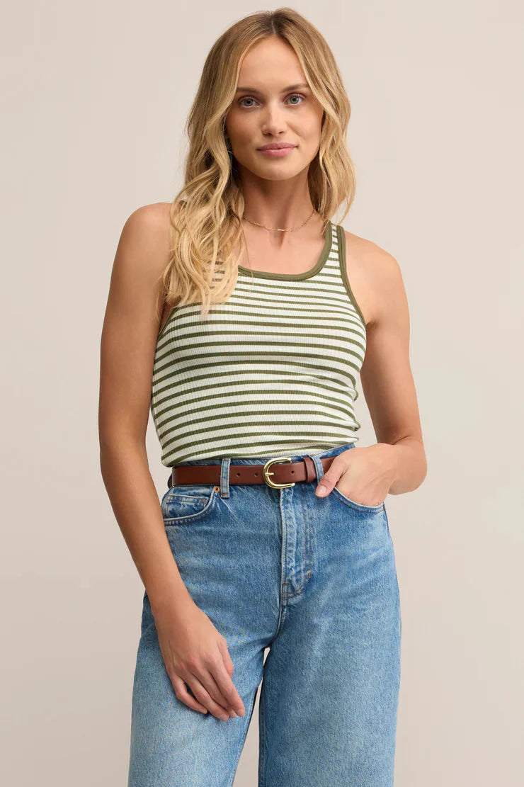Z Supply Classic Striped Tank – Fern by Dear Lucy