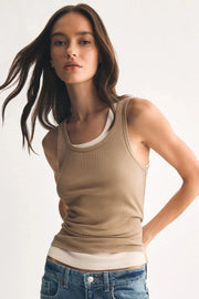 Z Supply Classic Scoop Tank – Desert Tan by Dear Lucy