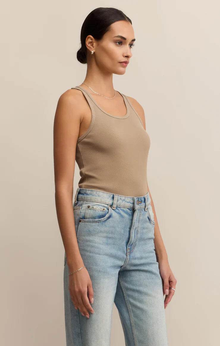 Z Supply Classic Scoop Tank – Desert Tan by Dear Lucy
