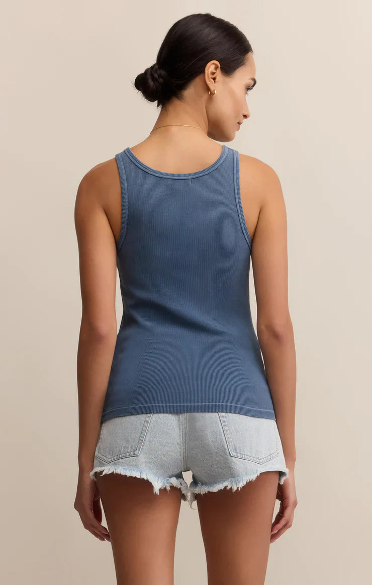 Z Supply Classic Scoop Tank – Vintage Indigo by Dear Lucy