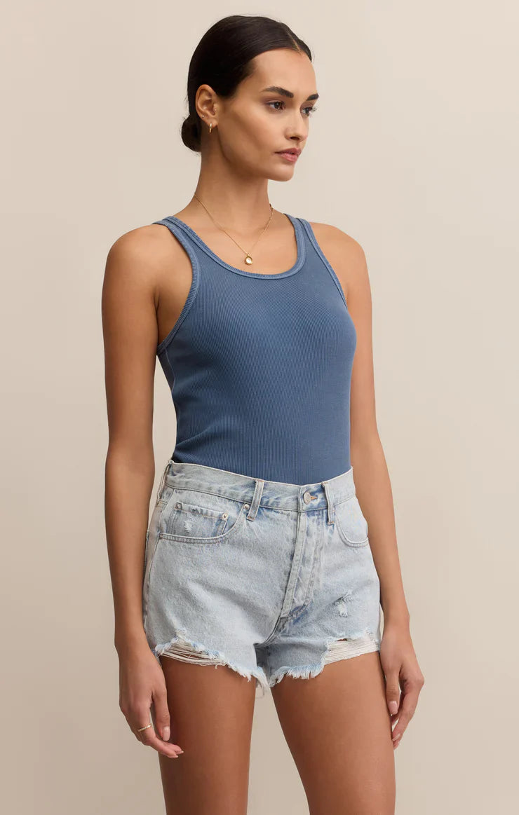 Z Supply Classic Scoop Tank – Vintage Indigo by Dear Lucy
