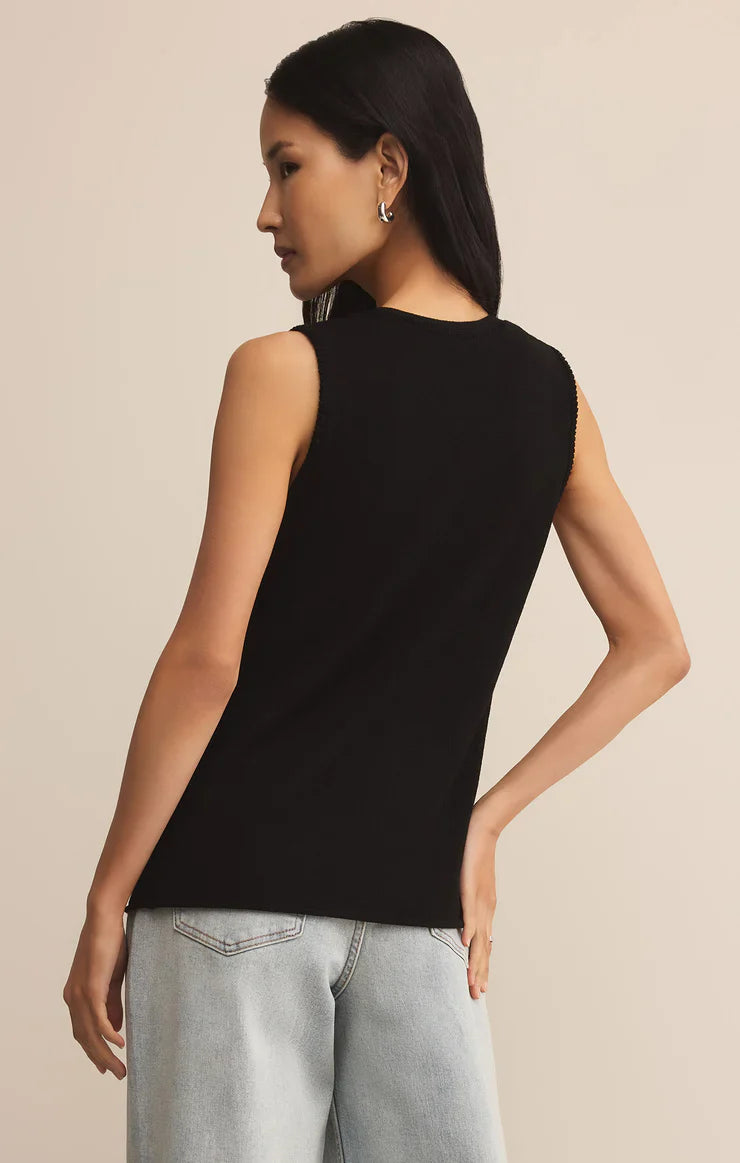 Z Supply Wanderlust Sweater Vest Black by Dear Lucy