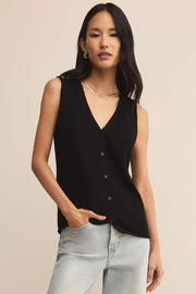 Z Supply Wanderlust Sweater Vest Black by Dear Lucy