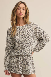 Z Supply Luxe Leopard Top Champagne