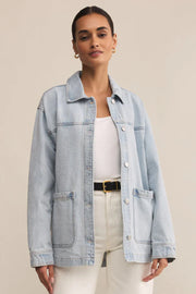 Z Supply On The Road Denim Jacket Faded Indigo