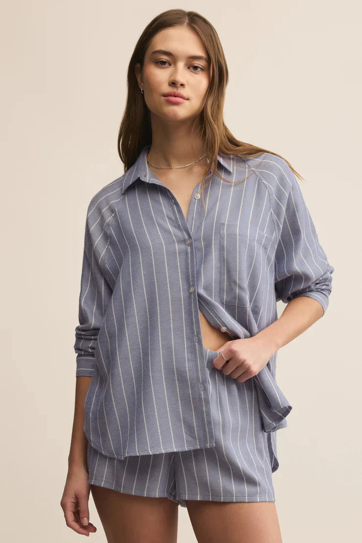 Z Supply River Plaid in Blue Velvet