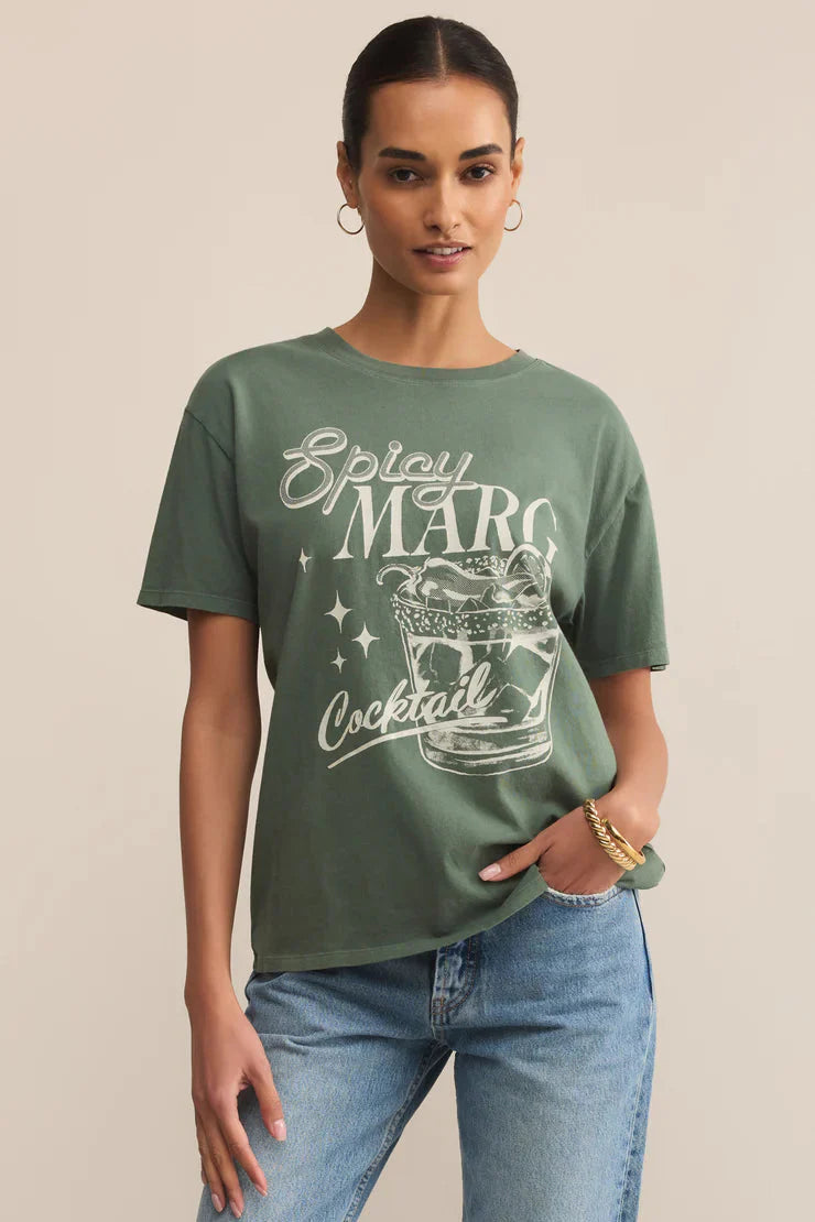 Z Supply Spicy Marg Boyfriend Tee Green