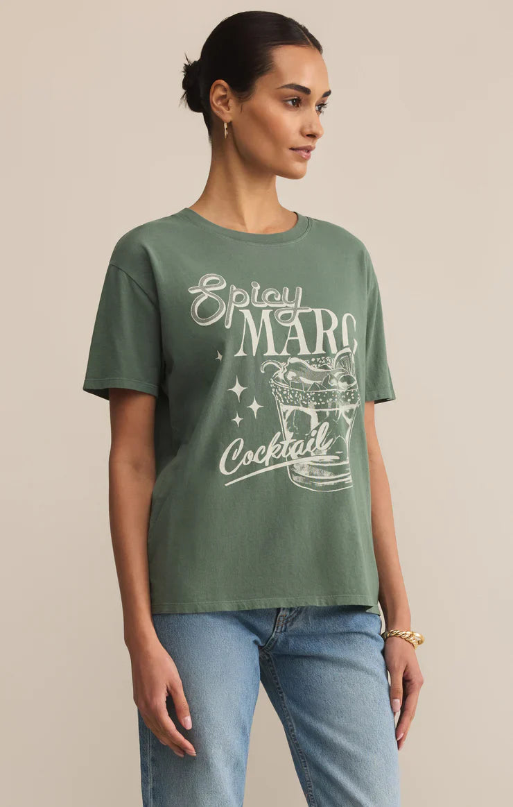 Z Supply Spicy Marg Boyfriend Tee Green